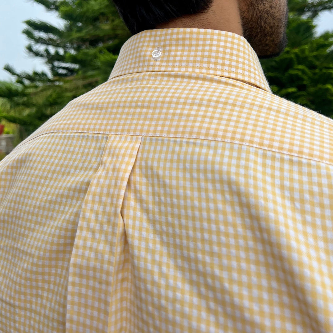 Yellow Gingham checkered Shirt