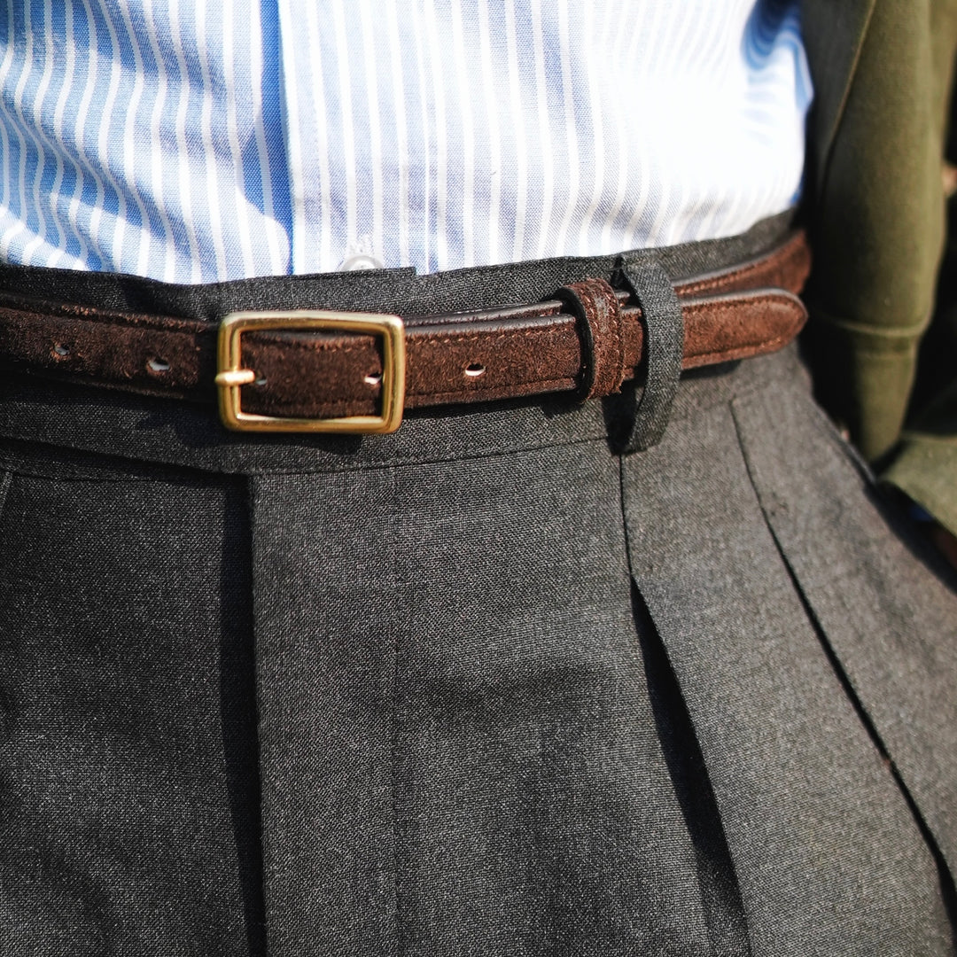 BELLUNO BROWN SUEDE  BELT