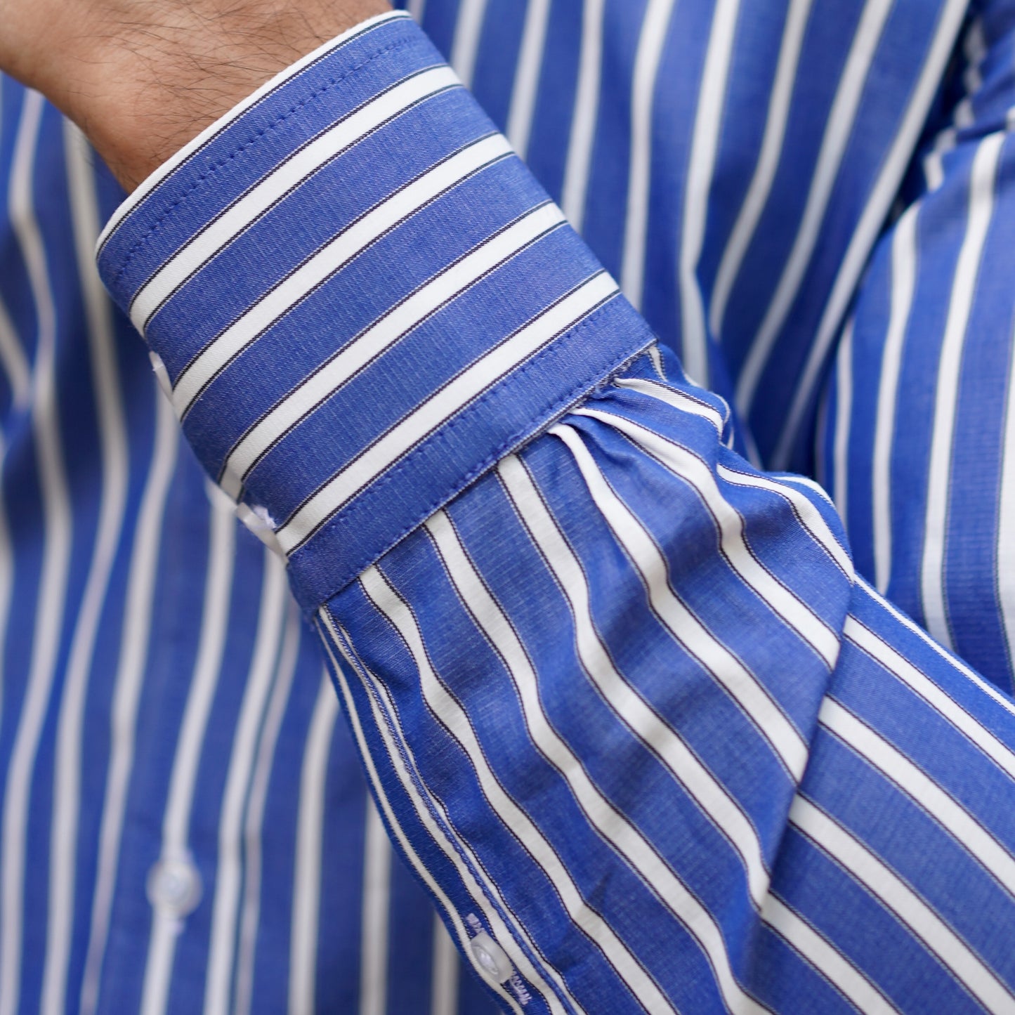 SORRENTO BLUE AND WHITE STRIPED SHIRT