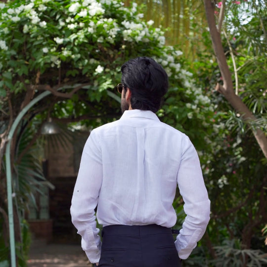 CAPRI WHITE LINEN SHIRT