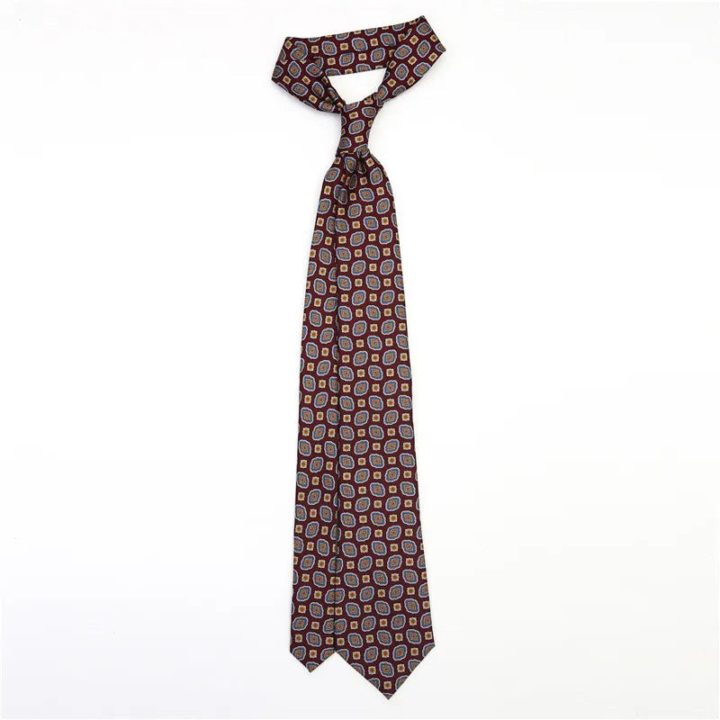 CORTESE DIAMOND FLORAL MADDER SILK TIE