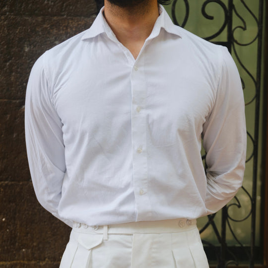 CASTELLANO WHITE CUTAWAY COLLAR SHIRT