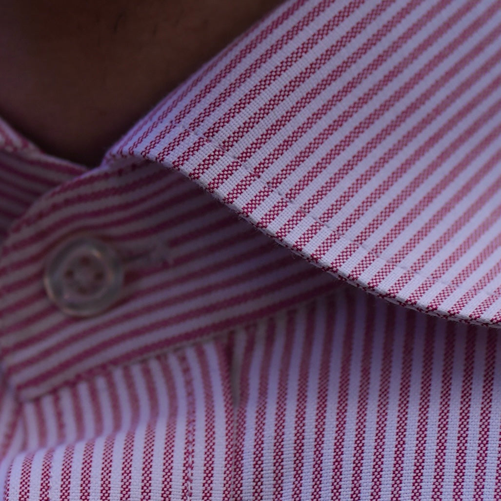 PENTEDATTILO Rosè Seersucker
Cutaway Collar Shirt