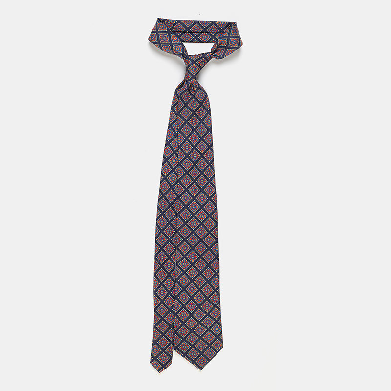 GIARDINO DIAMOND PATTERN SELFTIPPED MADDER SILK TIE