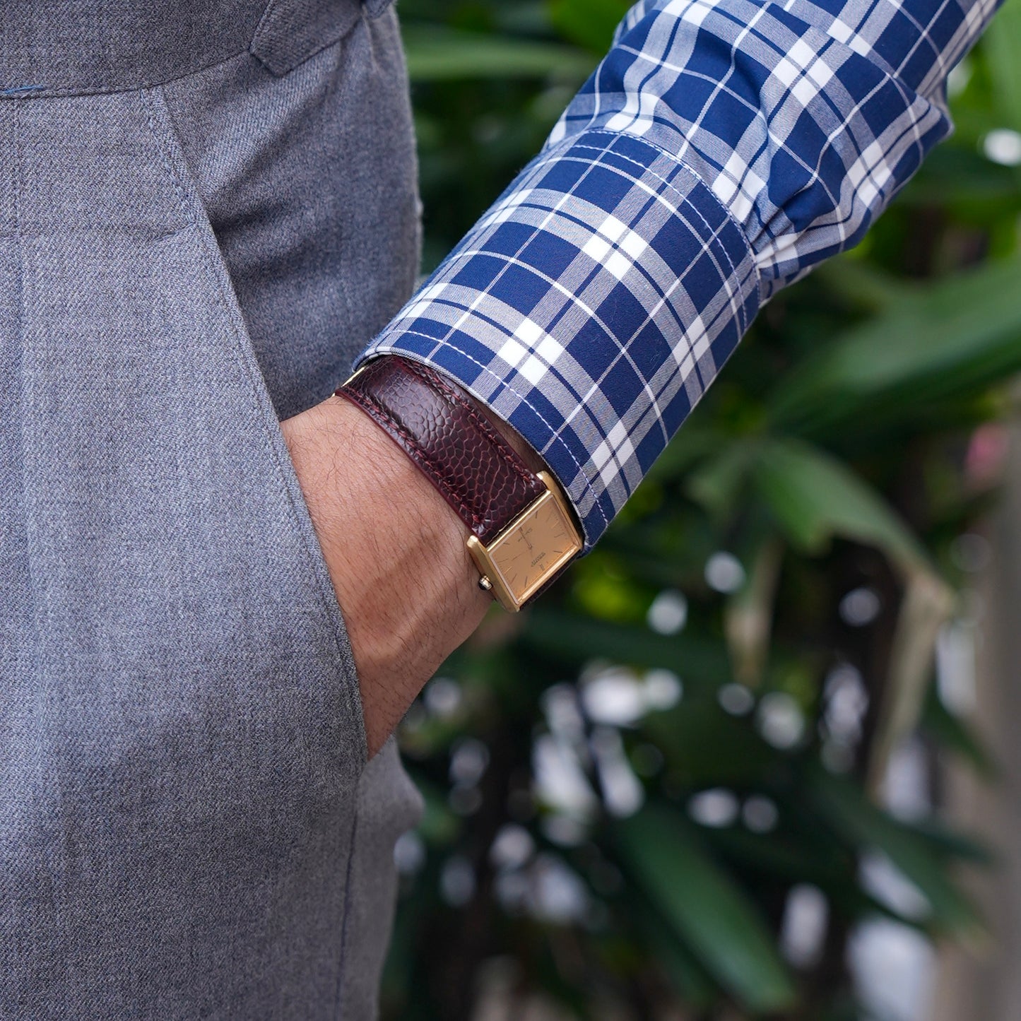 REGAL BLUE AND WHITE CHECKERED SHIRT