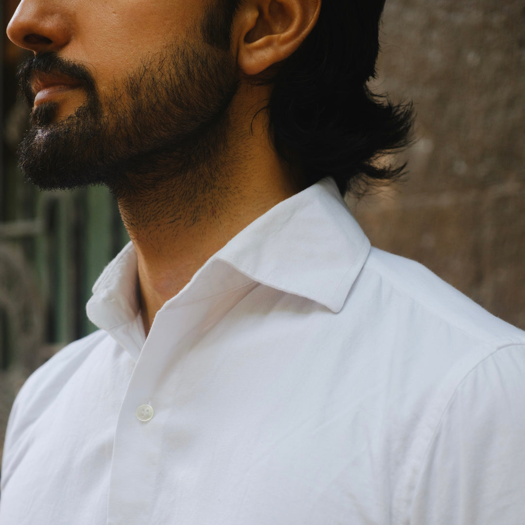 CASTELLANO WHITE CUTAWAY COLLAR SHIRT