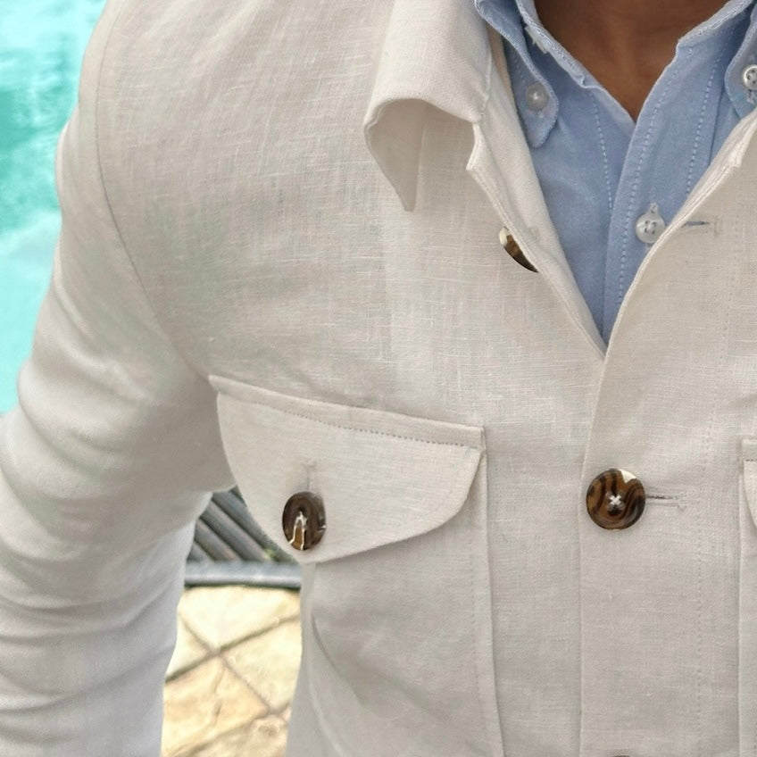 Patrimonio linen Radici safari jacket