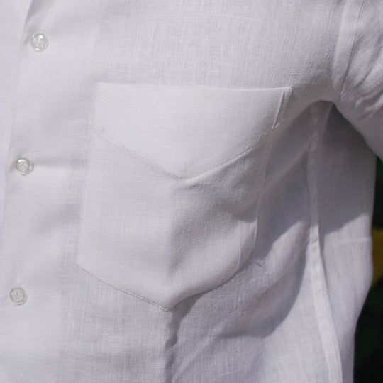 CAPRI WHITE LINEN SHIRT