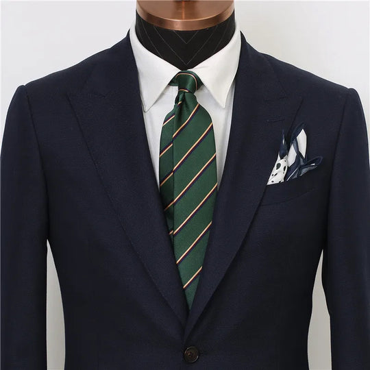 THE REGIMENTAL GREEN STRIPED TIE