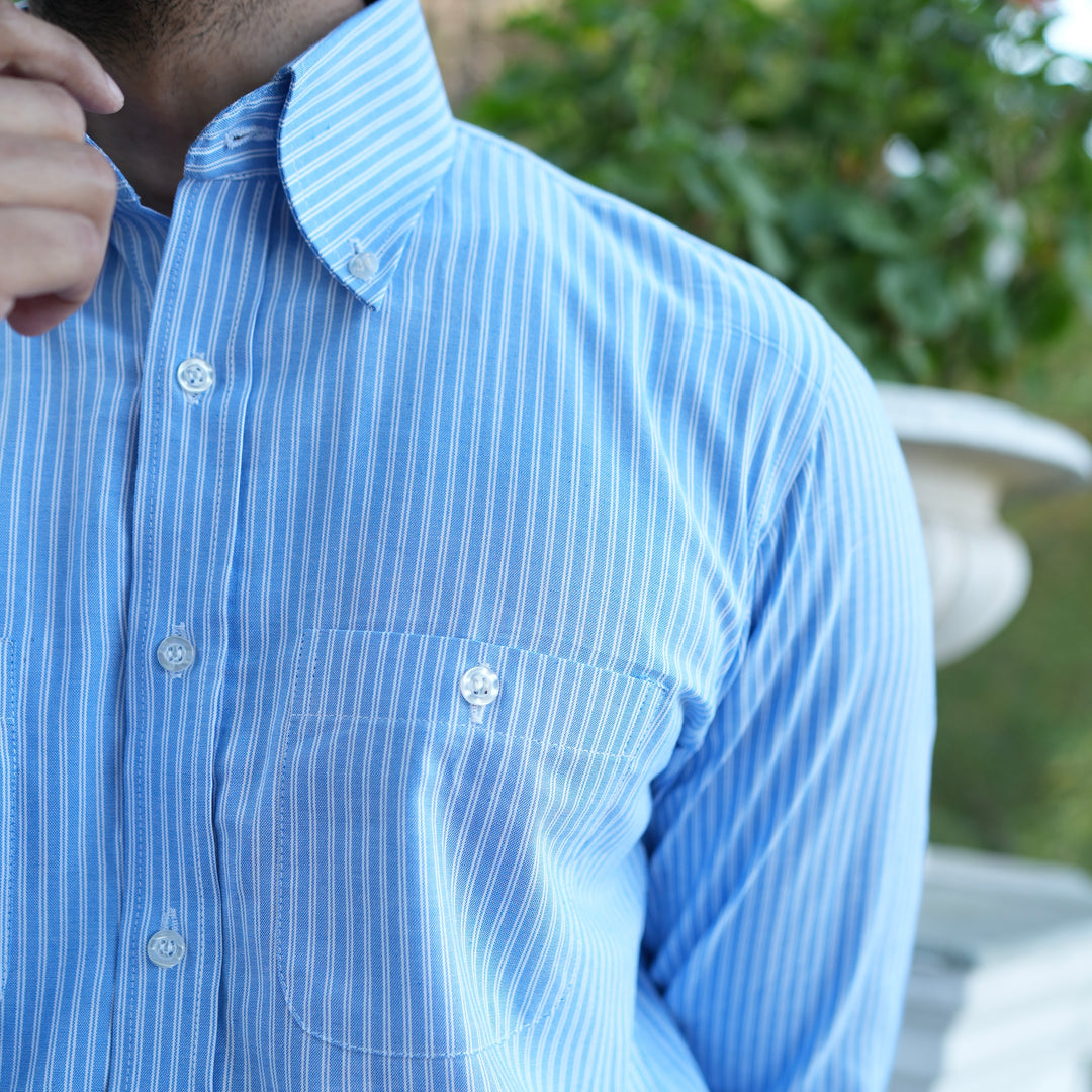 FERDINANDO BLUE STRIPED SHIRT