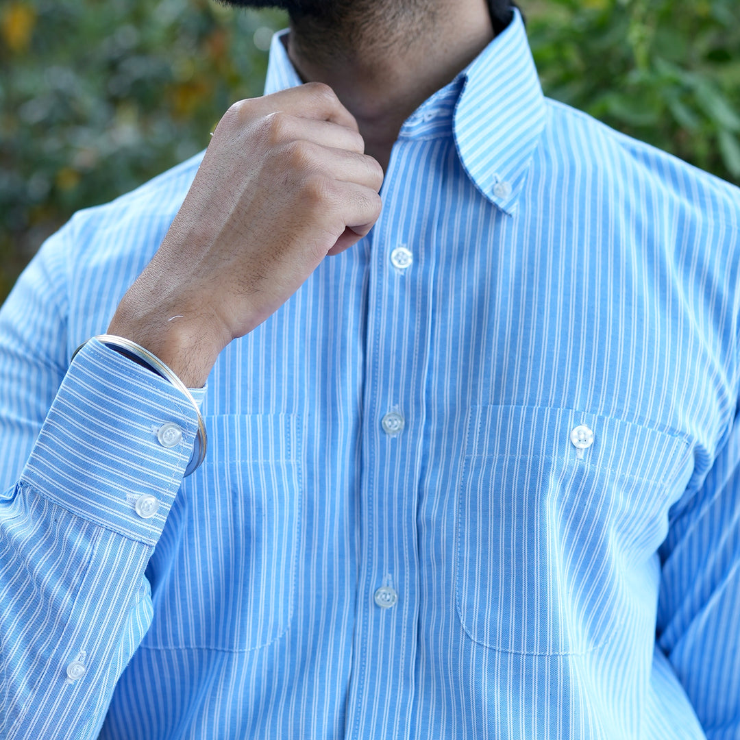 FERDINANDO BLUE STRIPED SHIRT