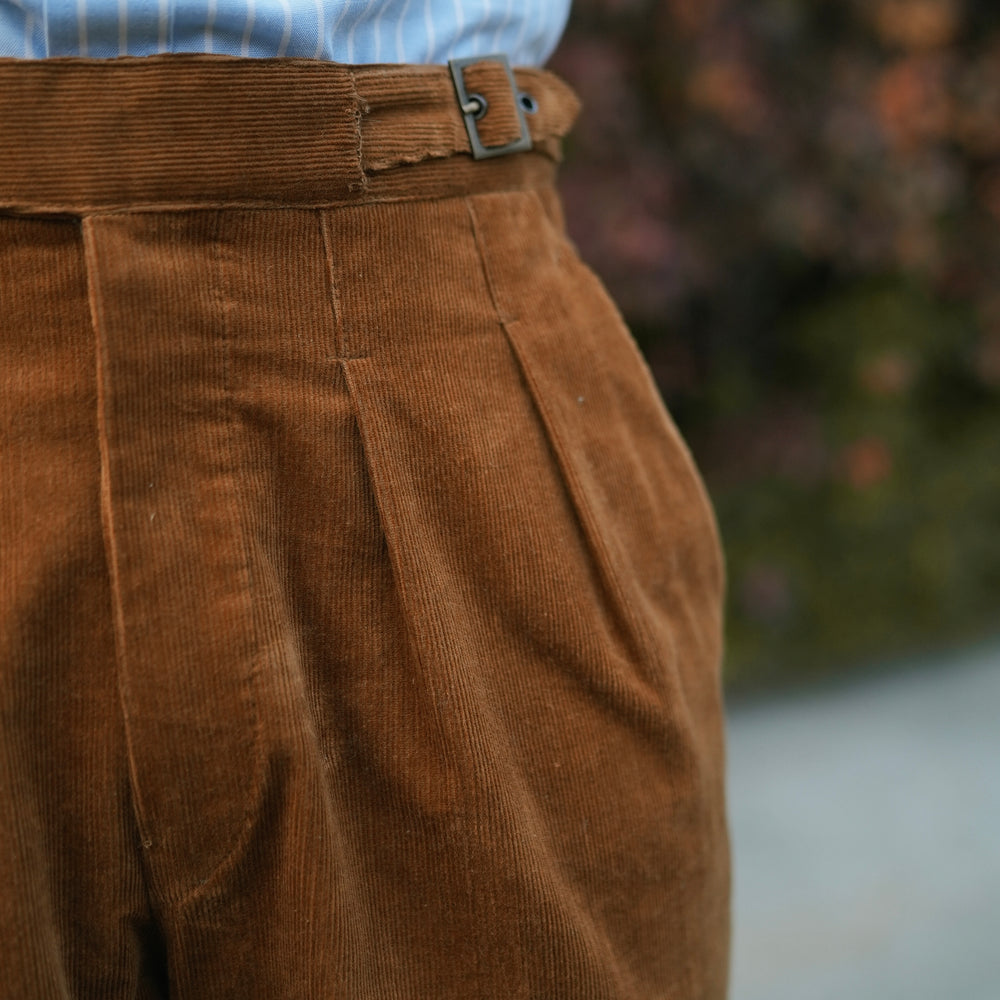 CARAMEL CORDUROY GURKHA PANTS