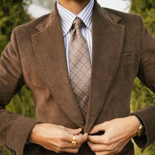 MOCHA CORDUROY BLAZER