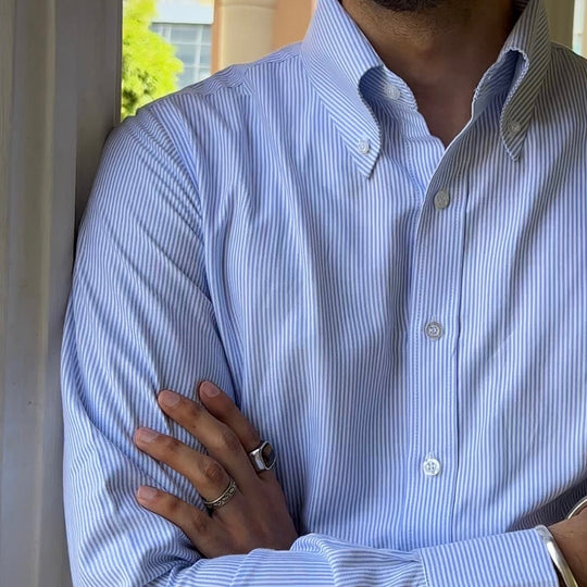 Canary Seersucker button down shirt