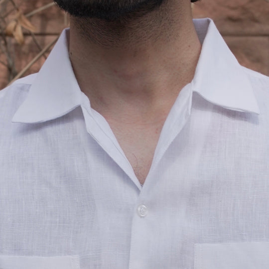 CAPRI WHITE LINEN SHIRT