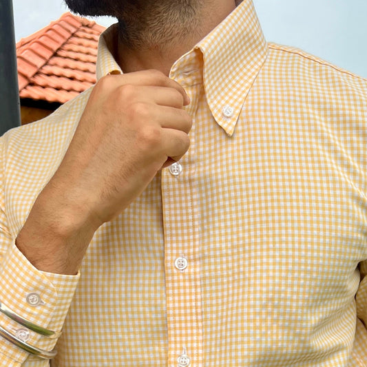 Yellow Gingham checkered Shirt