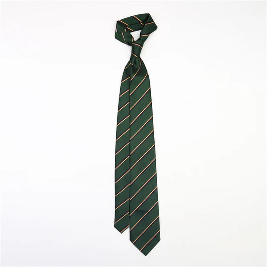 THE REGIMENTAL GREEN STRIPED TIE