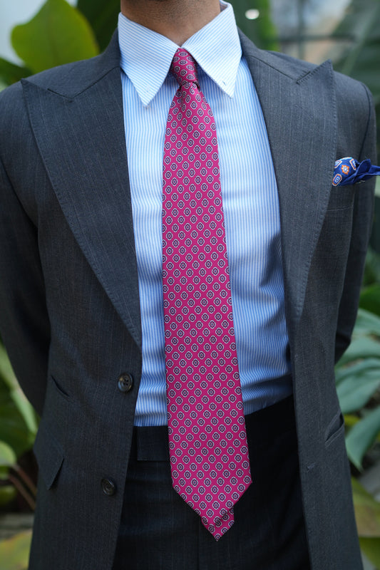 Lampone Madder Silk Tie