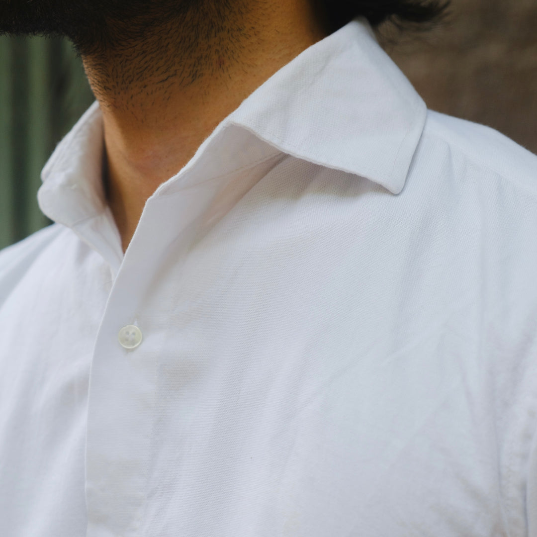 CASTELLANO WHITE CUTAWAY COLLAR SHIRT