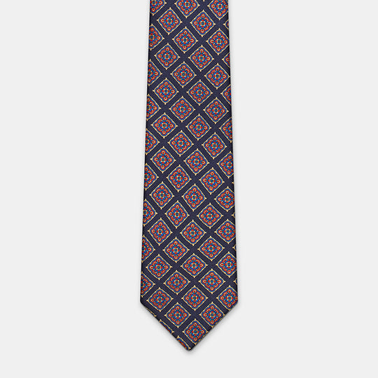 GIARDINO DIAMOND PATTERN SELFTIPPED MADDER SILK TIE