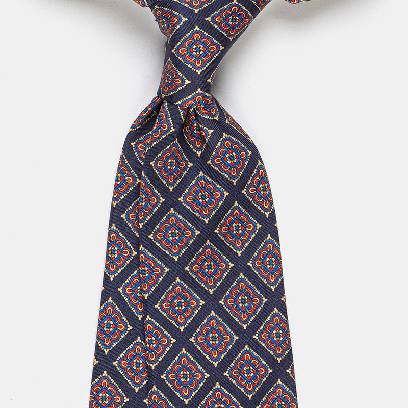 GIARDINO DIAMOND PATTERN SELFTIPPED MADDER SILK TIE