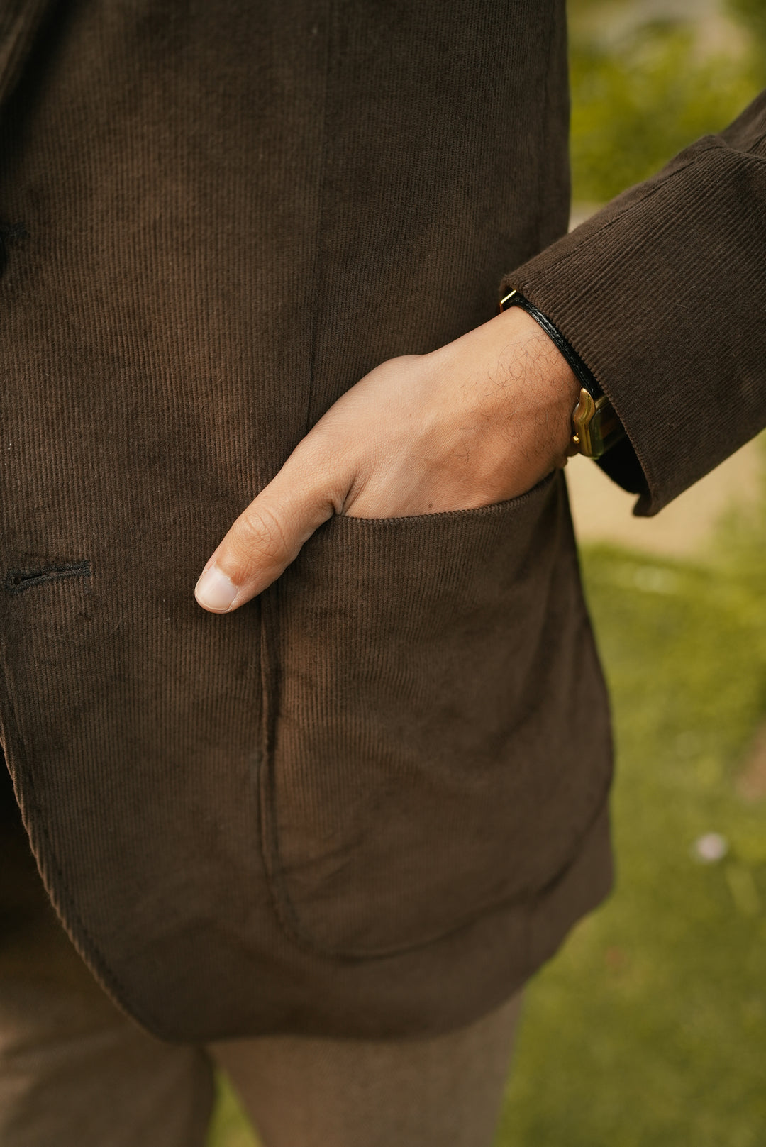 MOCHA CORDUROY BLAZER