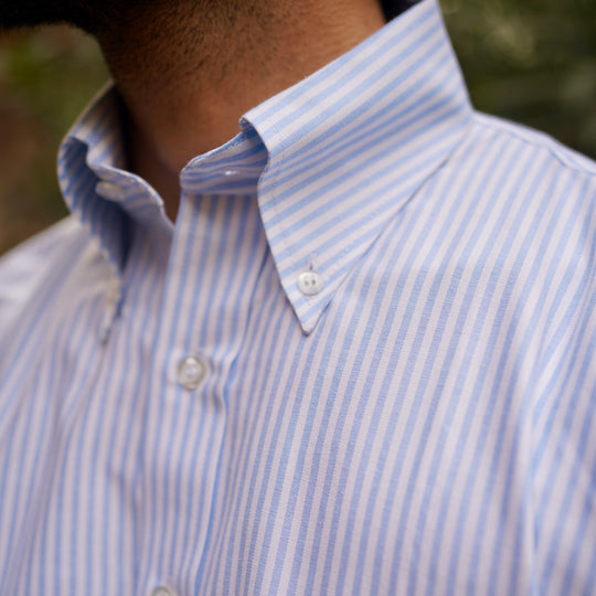 Calabria Sky blue Striped shirt