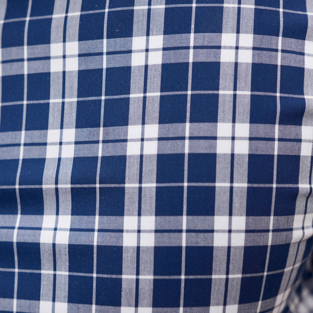 REGAL BLUE AND WHITE CHECKERED SHIRT