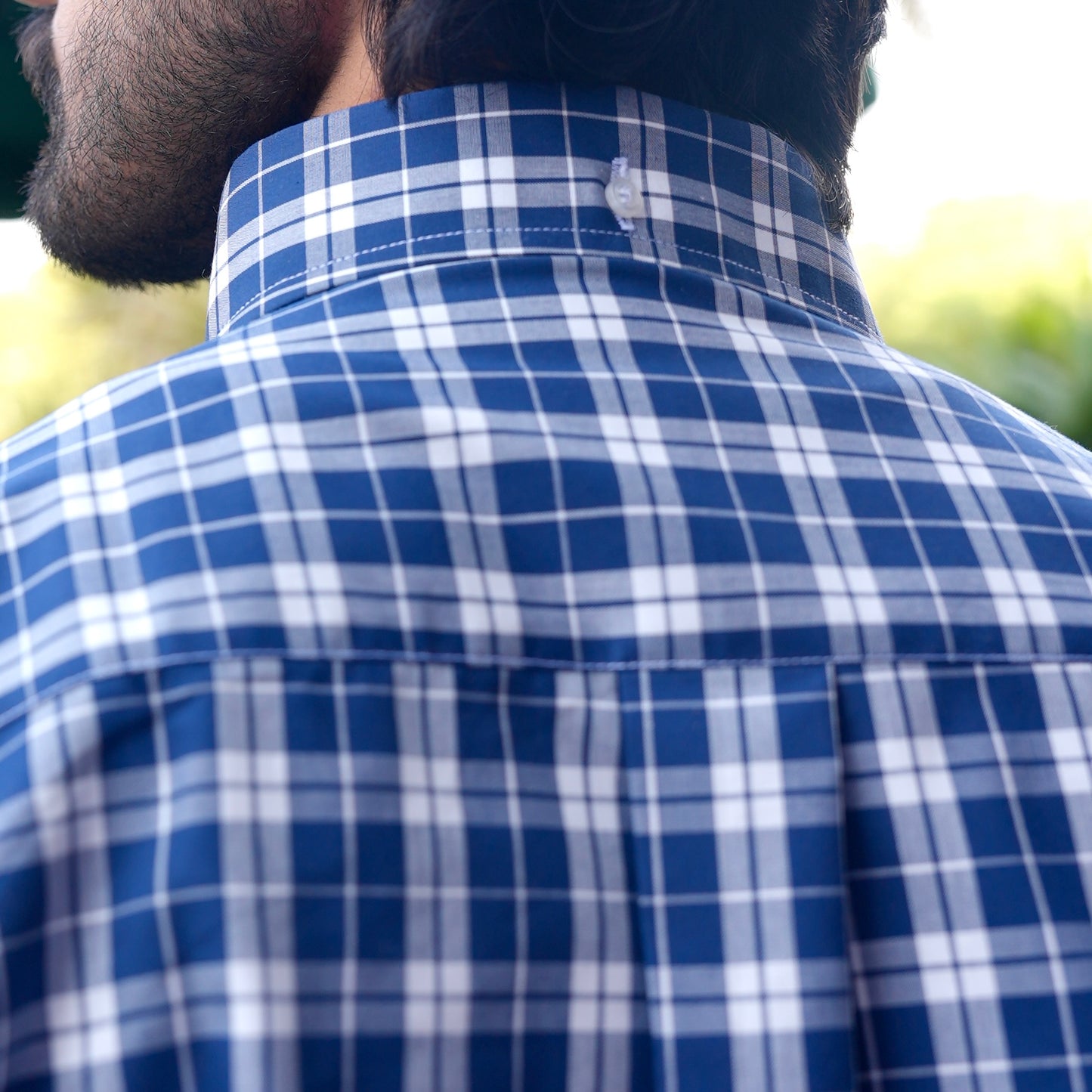 REGAL BLUE AND WHITE CHECKERED SHIRT