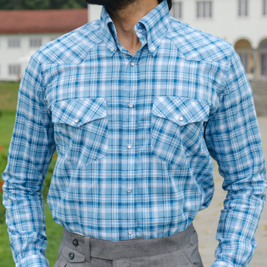 FIESOLE CHECKRED DOUBLE POCKET SHIRT