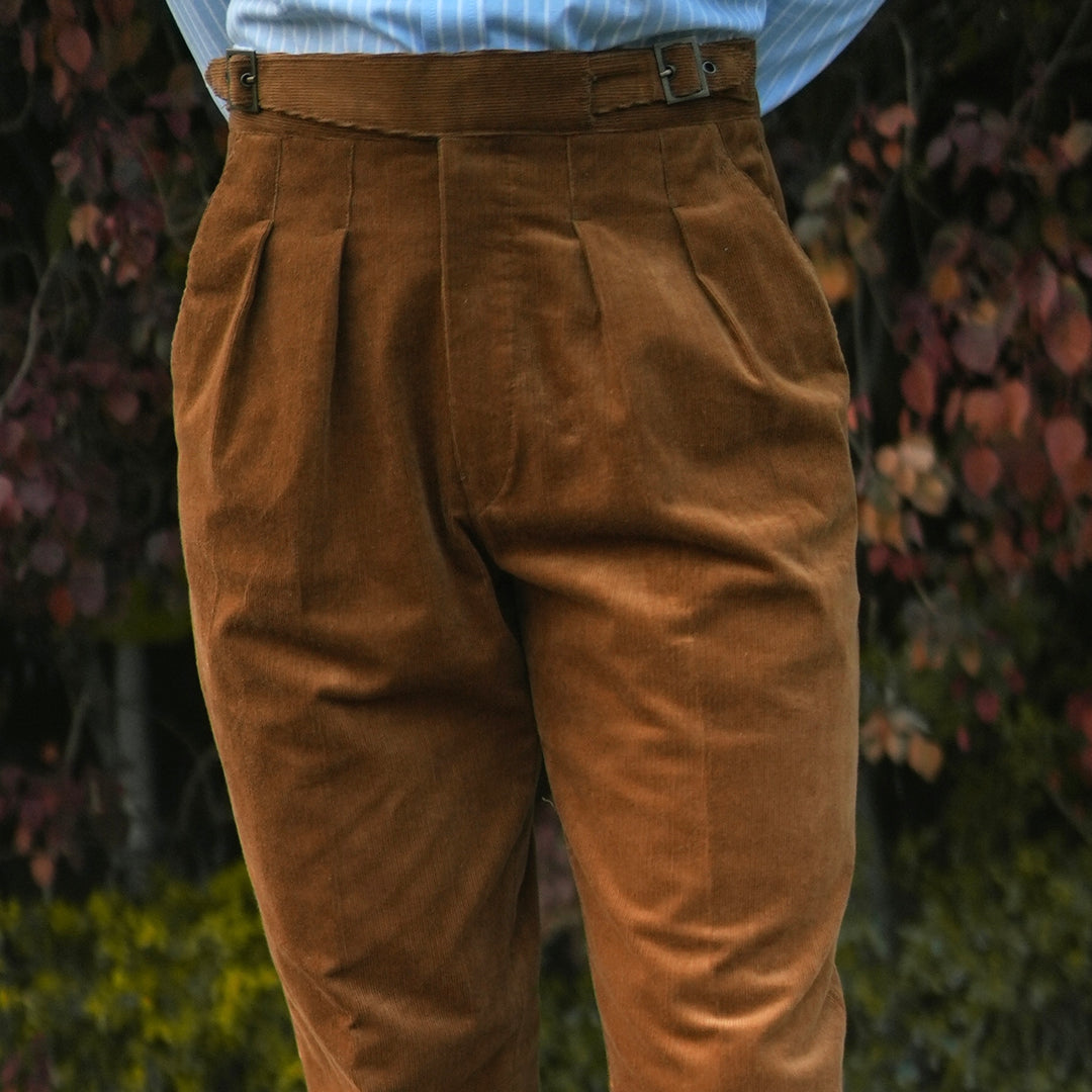 CARAMEL CORDUROY GURKHA PANTS