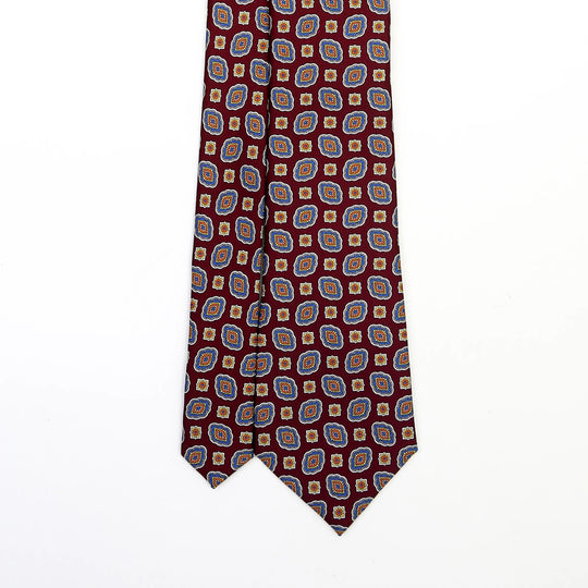 CORTESE DIAMOND FLORAL MADDER SILK TIE