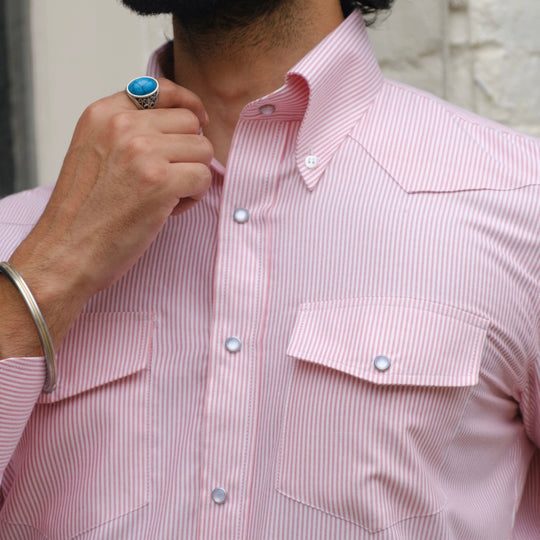 STILARO STRIPED BUTTON DOWN SHIRT