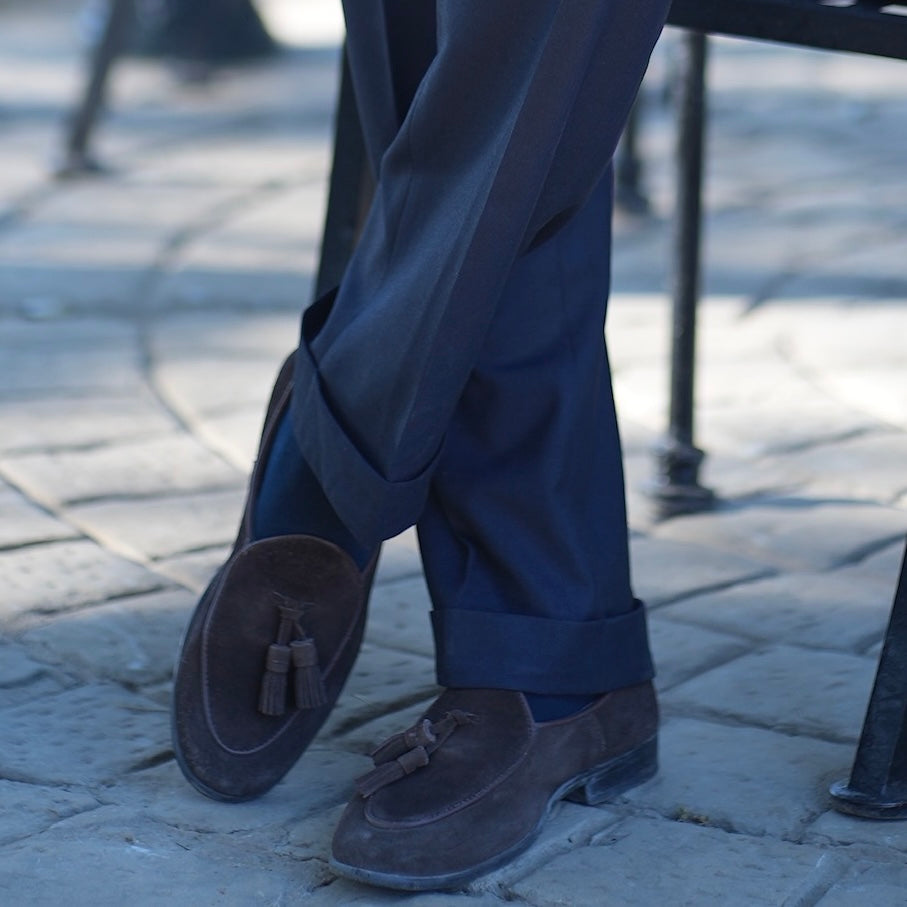 Navy Double pleated
Gurkha pants