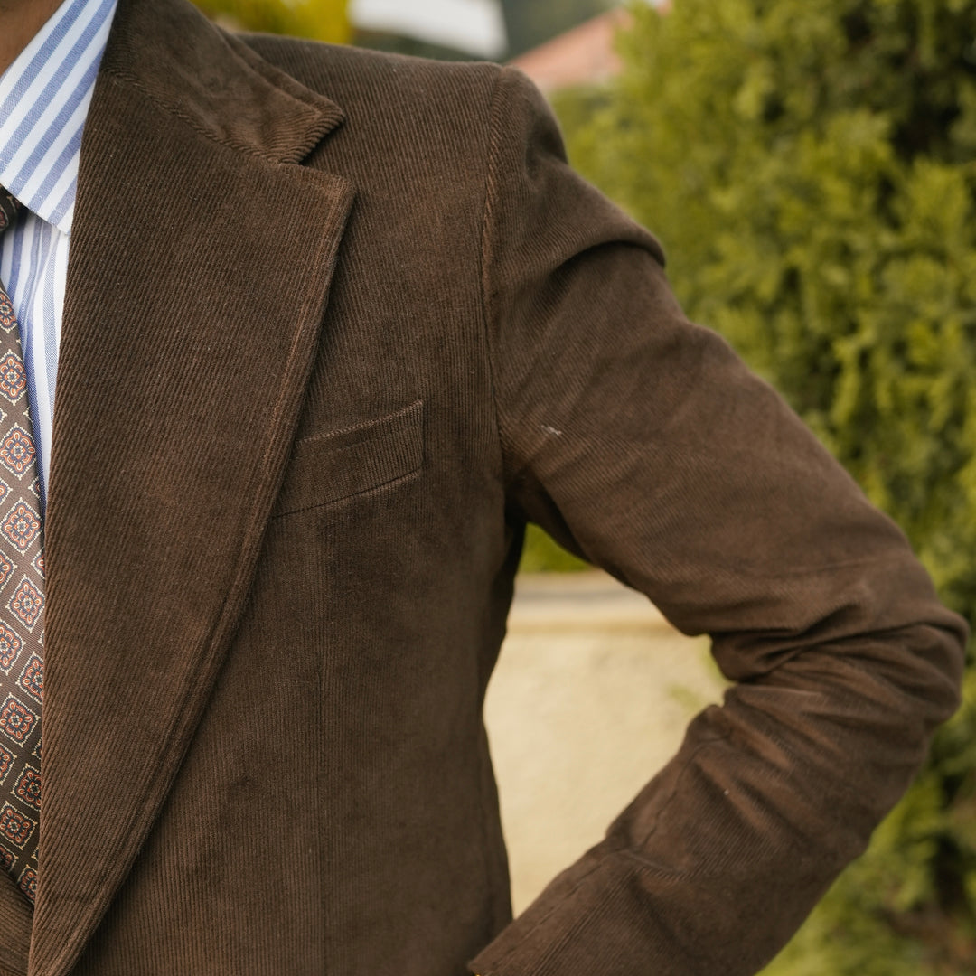 MOCHA CORDUROY BLAZER