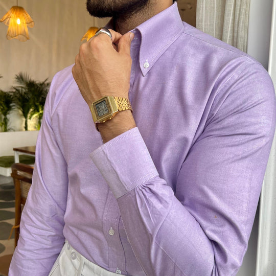 Brera Lavender oxford shirt