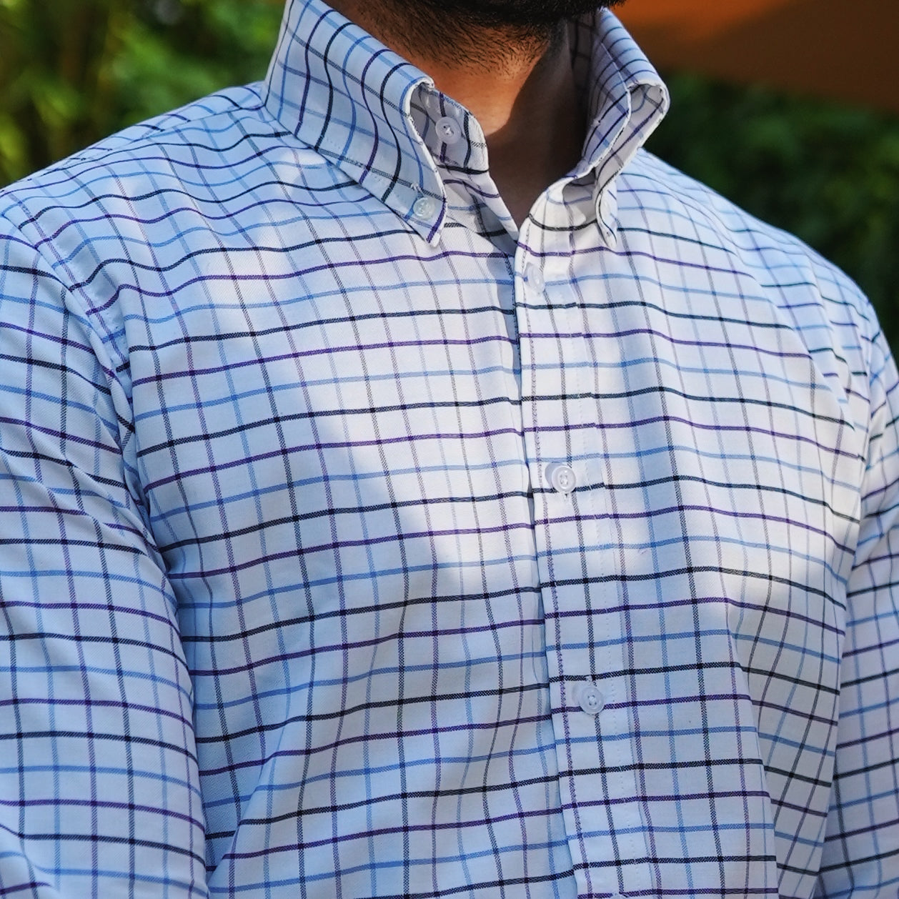 GAGLIOPPO WINDOWPANE CHECKERED SHIRT