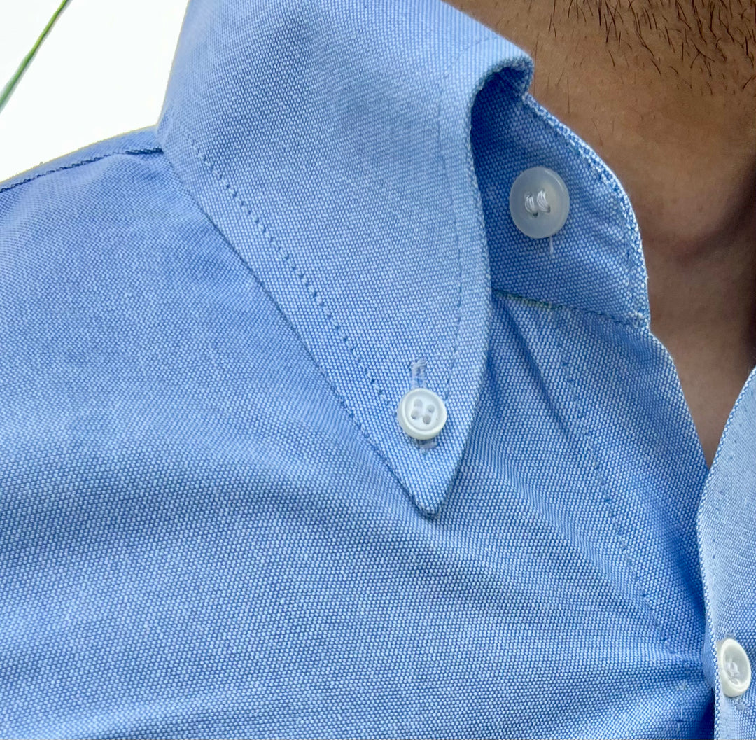 Dodger Blue oxford button down shirt